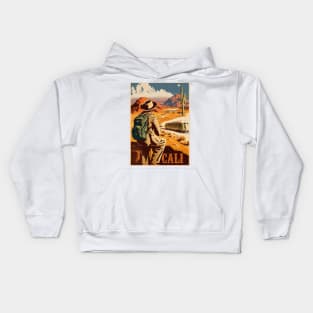 California Desert Vintage Travel Art Poster Kids Hoodie